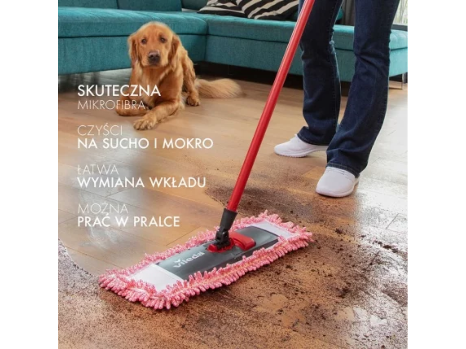 Wkład do mopa płaskiego Pet Pro Vileda 140995
